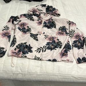Tropical oversized windbreaker